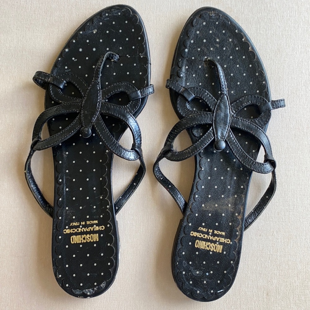 Moschino Black Butterfly Sandals